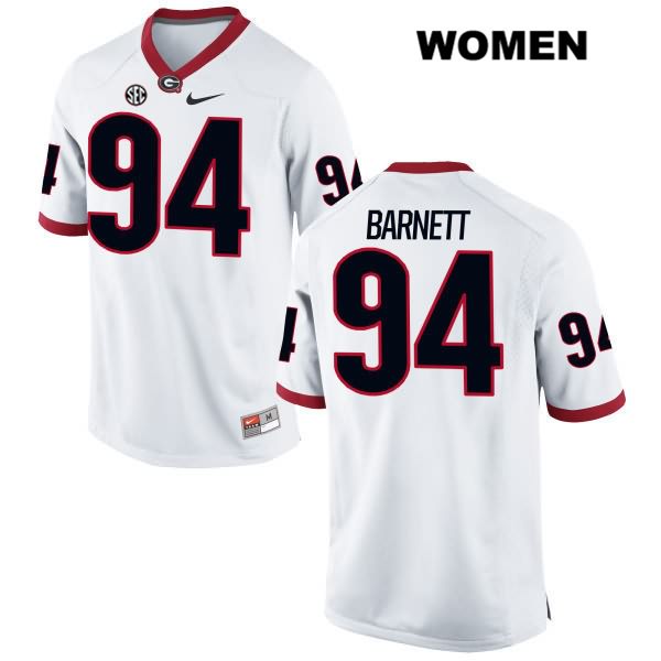 Georgia Bulldogs Women's Michael Barnett #94 NCAA Authentic White Nike Stitched College Football Jersey WMY3256DB